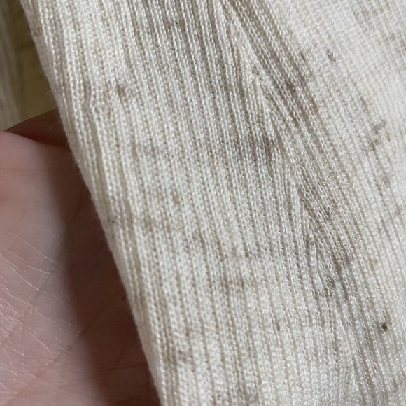 Anthropologie Sleeping on Snow Wool Linen Cowl Neck Cream Sweater lightweight M - Picture 3 of 8